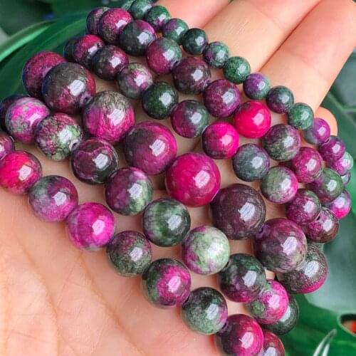 Tourmaline Color Persian Jades Natural Stone Bedas for Jewelry Making Loose Spacer Round Beads Diy Necklace Bracelet 6/8/10/12mm