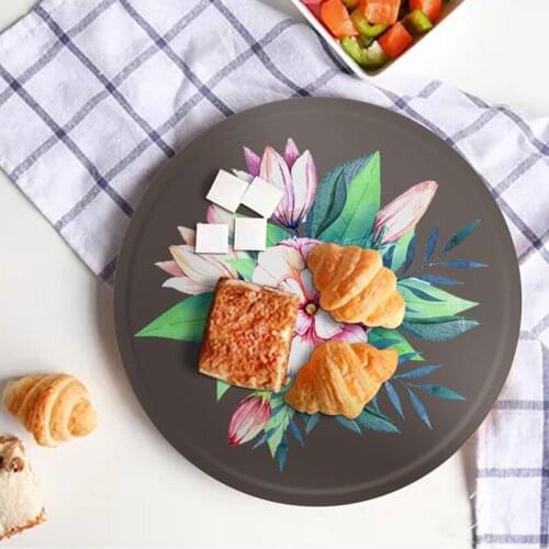 DIY Crystal Epoxy Mold Round Fruit Dessert Storage Tray Household Goods Decoration Silicone Mold Wholesale