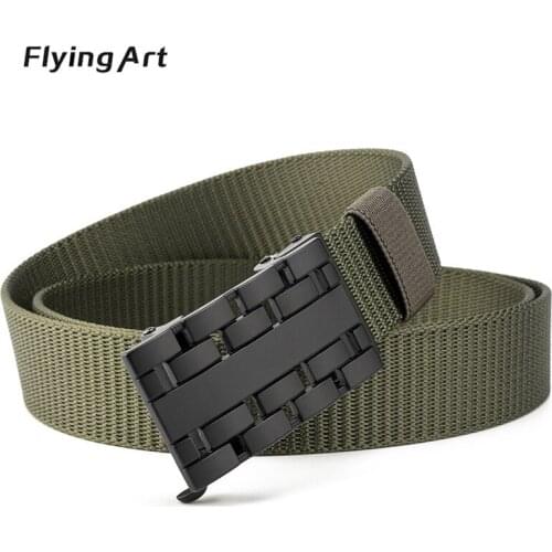 34MM Tactical Nylon Mens Designer Belt Men Women Outdoor Training Automatic Metal Buckle Police Heavy Hunting Jeans Casual Belt