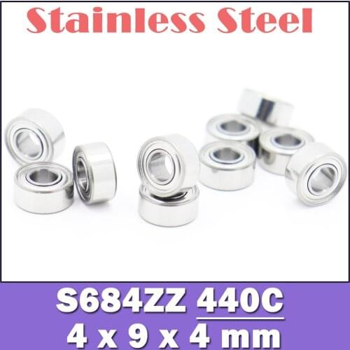 S684ZZ Bearing 4*9*4 mm ( 10PCS ) ABEC-5 440C Roller Stainless Steel S684Z S684 Z ZZ Ball Bearings