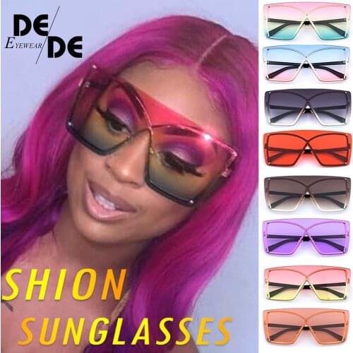 Female Shades Coulos D326 Vintage Oversize Square Sunglasses Women Men Luxury Brand Black Brown Big Frame Sun Glasses