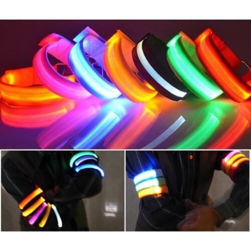 Sport Runing Light Reflective Safety Flashing Belt Arm Strap Night Cycling Running LED Armband Light Outdoor Sports Bracelet
