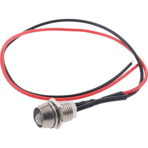 5pcs 12V LED Indicator Panel Light For Speedometer Odometer Tachometer Red