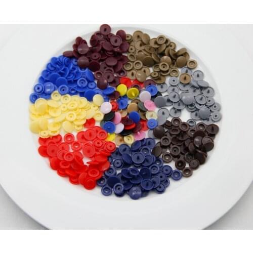 T5 12mm Mix Color Round Plastic Snap Button Fastener 50 Sets Quilt Cover Sheet Button Garment Accessories For Baby Clothed Clips