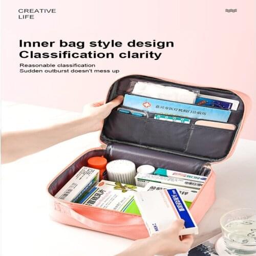 Outdoor Thickened Layered Medicine Box Large-Capacity Home Portable Waterproof Fabric Medicine Cabinet Storage Box First Aid Kit
