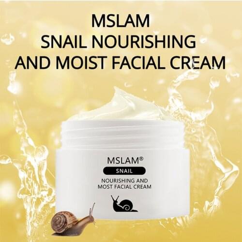 MSLAM Premium Snail Repair Cream, Facial Moisturizing Snail Mucin Extract, Wrinkle Care, Blemish Care and Firming
