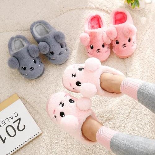 Winter New Cotton Slippers Candy Color Cartoon Cute Bag With Childrens Slippers Girls Male Baby Cute Children Home Cotton Shoes
