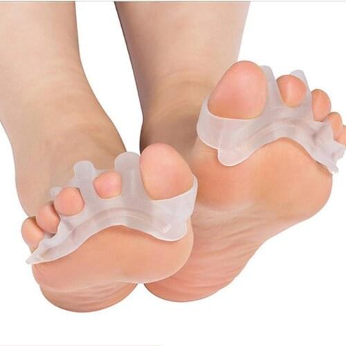 1 Pair Silicone Toe Separators Straightener Toe Corrector Spacer Spreader Stretcher for Bunion Relief Hammer Toes T0030