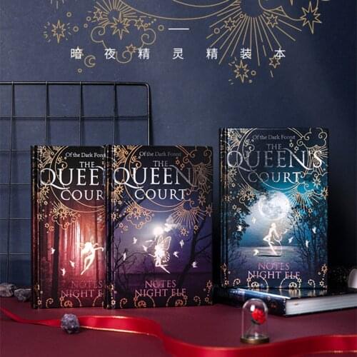 1pc Color Inside Page Notebook A5 Night Elves Retro Design Journals Colorful Scrapbook Luminous Cover Student Gift