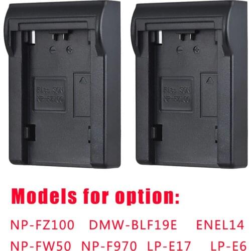Andoer 2pcs NP-FZ100/NP-FW50 Battery Plate for Neweer Andoer Dual/Four Channel Battery Charger for Sony A7III A9 A7RIII A7SIII