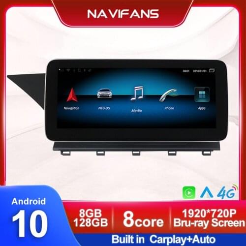 DSP 8G+128G 1920X720 Android 10 Car DVD Radio Player For Mercedes Benz GLK Class X204 2008 2009 - 2015 GPS Navigation Multimedia