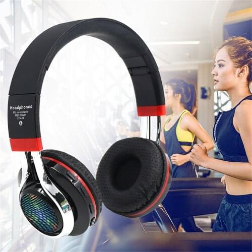 Wireless Bluetooth Earphones Over Ear with mic For Mobile Phone Headphones Gaming headset for Sport Bicycle hifi Foldable bass