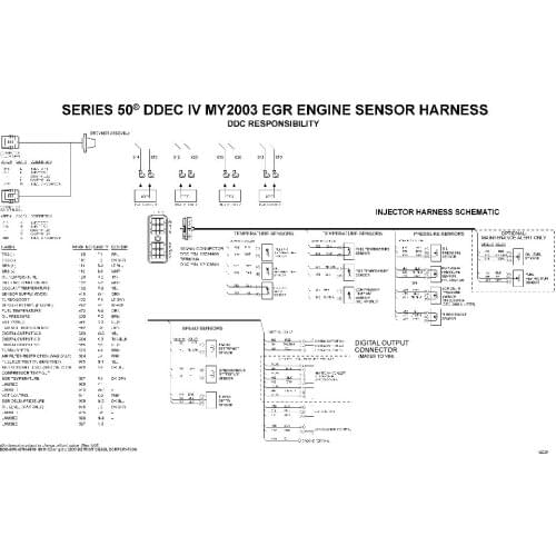 Detroit Diesel Series 50,50G, 60, DDECVI,DDEC10,DDEC13,MBE Electronic Wiring Schematics