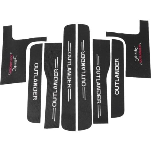 For Mitsubishi Outlander 2013 2014 2015 2016 2017 2018 2019 leather Plate Door Sill Welcome Pedal Car Styling Accessories