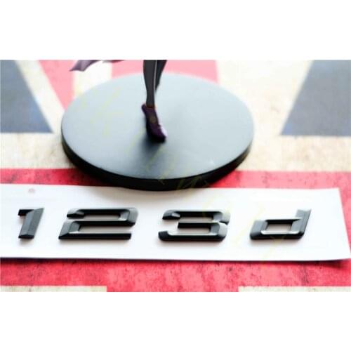 Emblem Badge Decal Trunk Rear ABS for BMW 1 Series 120d 125d 128d 123d Matt Black Chrome Stylish Car Exterior Stickers