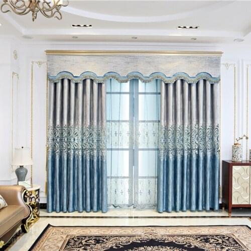 European and American luxury and elegant villa curtains are high-quality curtains for living room windows bedroom apartments