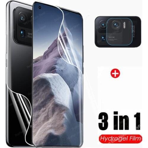 3 in 1 Hydrogel Film On For Xiaomi Mi 11 Ultra Screen Protector & Camera Lens For Xiomi 11 Mi11 Ultra Protective Film Not Glass