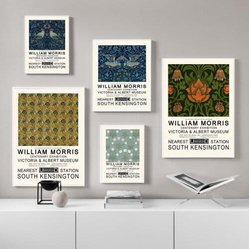 William Morris Canvas Print Abstract Style Prints And Posters London Underground Art Nouveau Wall Painting For Living Room Decor