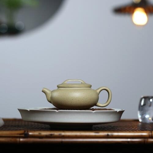 100cc Chinese Small Yixing Zisha Teapot Handmade Green Clay Original Benshan LvNi Wadang Tea Pot by Dong Ling