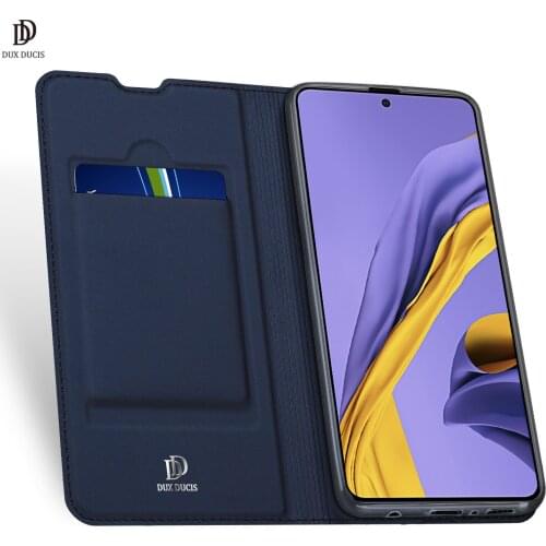For Samsung Galaxy A51 DUX DUCIS Skin Pro Series Leather Wallet Flip Case Full Protection Steady Stand Magnetic Closure