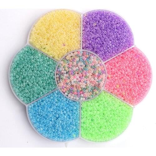 Round Czech Glass Seedbeads Charm Small Jewelry Crystal Beads For DIY Bracelet Necklace Jewelry Making Accessories Mixed Boxed