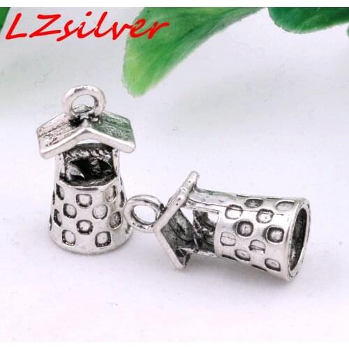 Hot ! 15pcs Zinc Alloy Wishing Well Water Garden Charms DIY Jewelry 9 x 17mm (nm505)