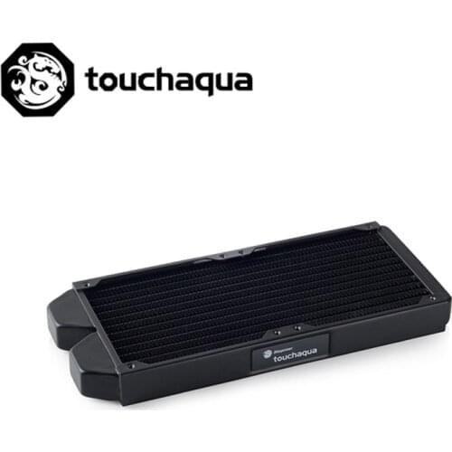 Touchaqua 240mm Radiator Copper 27mm Thickness Computer Water Discharge Liquid Heat Exchanger G1/4 Threaded use for 12cm Fans