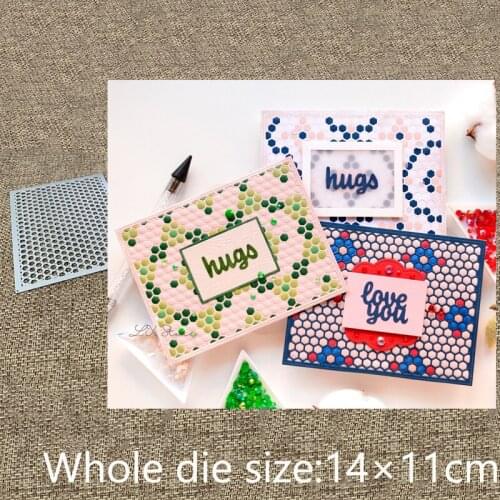 XLDesign Craft Metal Cutting Dies stencil mold Honeycomb frame decoraiton scrapbook Album Paper Card Craft Embossing die cuts