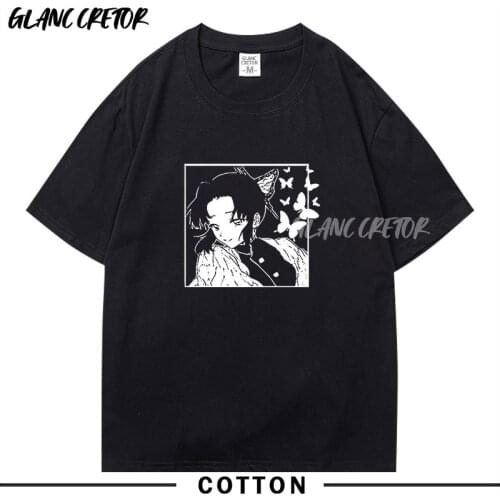 Demon Slayer Mens T-shirt Fashion Round Neck Top Cotton Clothing Short Sleeve Summer Clothes High Quality Printed T-shirt