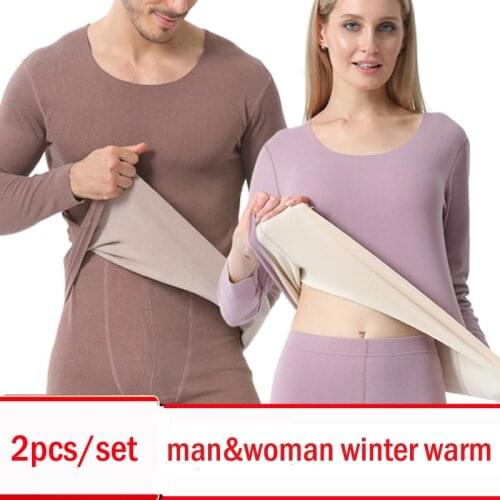 Men Long Johns Female Warm Thermal Underwear Couple Winter Thermo Clothing Set