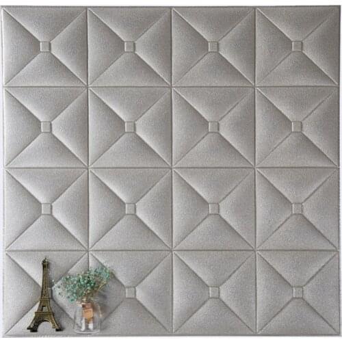 3D Wall Stickers Wallpaper Self-adhesive Thicken Tatami Anti-collision Wall Mat Pad Kids Bedroom Living Room Soft Foam Cushion