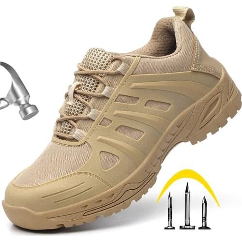 New work safety shoes steel toe cap Anti-smashing construction protective boots waterproof hiking shoes fashion sports shoes