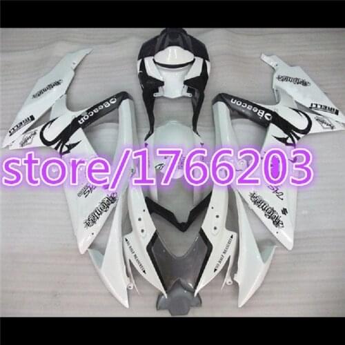 ABS Fairing kits for SUZUKI 2008 2009 2010 GSXR600 750 K8 white black motorcycle fairings GSXR 600 K8 K9 08-10 fairing
