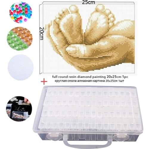 Full round Diamond Painting with 64 box Accessories Beads Container Rhinestone Diamond Embroidery Stone Storage Box tools