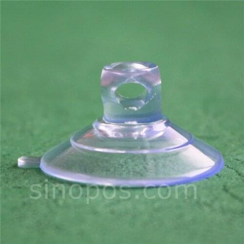 30mm Suction Cup With Side Pilot Hole, small sucker window glass wall mount door tag sign holder string wire fastener display