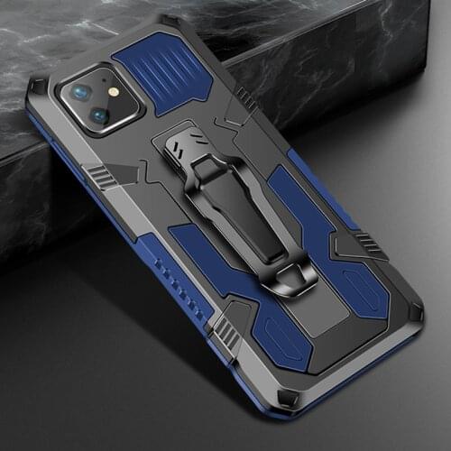 Shockproof Armor Ring Stand Phone Case for iPhone 12 11 Pro Max Xs X XR 7 8 Plus Hard Belt Buckle Airbag Outdoor Sports Cover