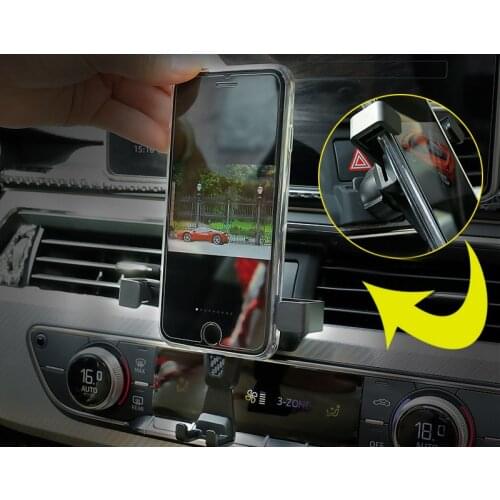 For Audi A4 B9 2017 2018 2019 Car Air Vent Mount Adjustable Phone Holder Mobile Phone Stable Cradle Smartphone Stand