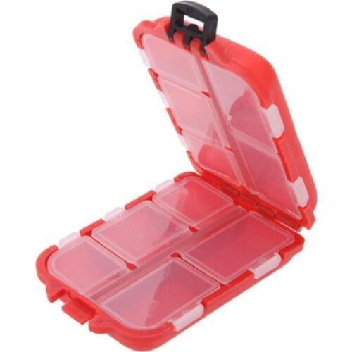 Fishing Tackle 10 Compartments Small Size Fishing Box for Fishing Hooks Swivels Beads