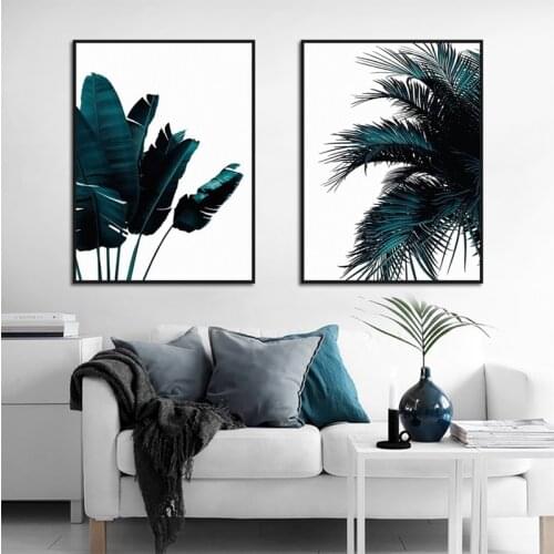 Modern Foliage Tropical Rain Forest Landscape Poster Canvas Painting Print Wall Art Nordic Minimalist Modular Living Room Home