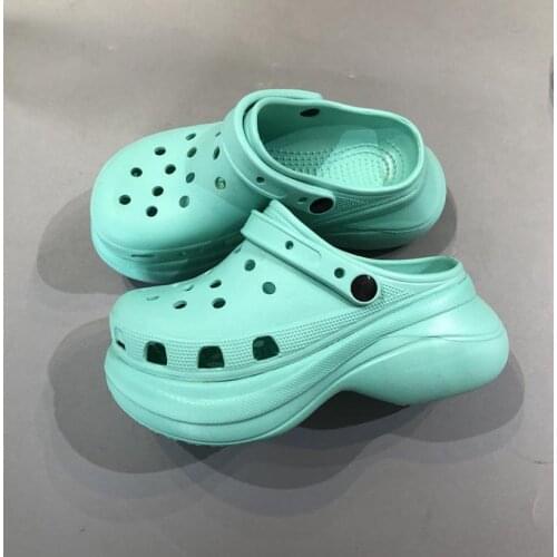 Couple thick bottom increased leisure sports hole beach shoes sandals Baotou slippers men and women