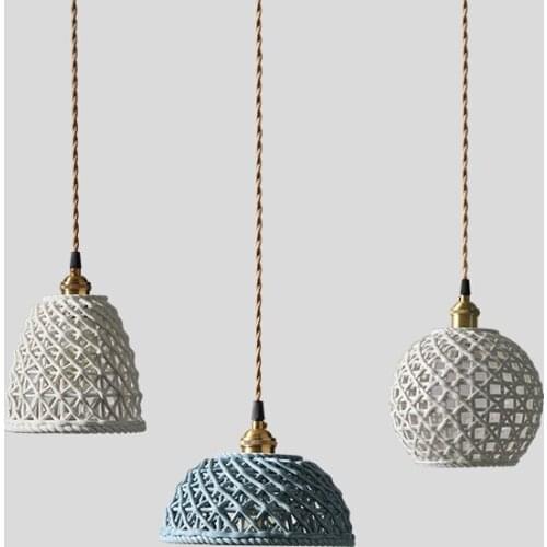 LED Fashionable Personality Bedroom Bedside Bar Point Floating Window Cloakroom Cafe Restaurant Handmade Ceramic Chandelier