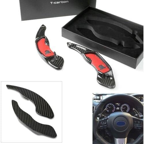 Real Carbon Fiber Steering Wheel Paddle Shifter Extension for Subaru BRZ Forester(SJ) Outback XV / XV Crosstrek Legacy Impreza