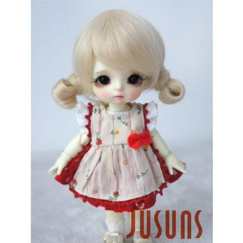 JD142 1/12 1/8 Lovely two pony BJD mohair wig in size 3-4inch,4-5inch and5-6inch doll hair doll accessories for tiny doll wigs