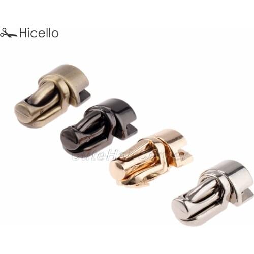 1 set Bag Clasp Metal Lock Clasp Turn Twist for Handbag Luggage Leather Clothes Zinc Alloy 34*19mm 4 color Hicello