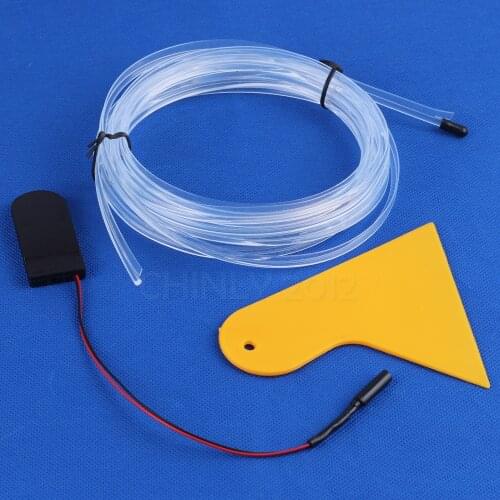 1m/2m/3m/4m/5m 0.1W Battery power Skirt Side Glow Fiber Optic light kit for car decoration LED Night Lights Optic Fiber Suit