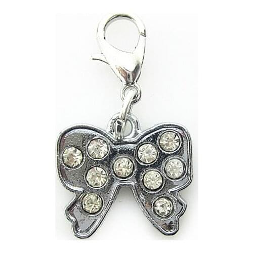 10pcs/lot Ribbon Dangle Charms Pendant Charms Lobster Clasp Hanging For Necklace Charm Bracelet Jewelry