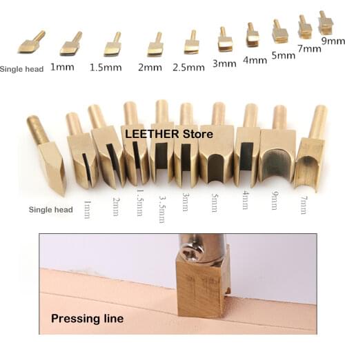 11pcs Leather electric edge press brass edge sealer edge ironer scalp Leather Tool