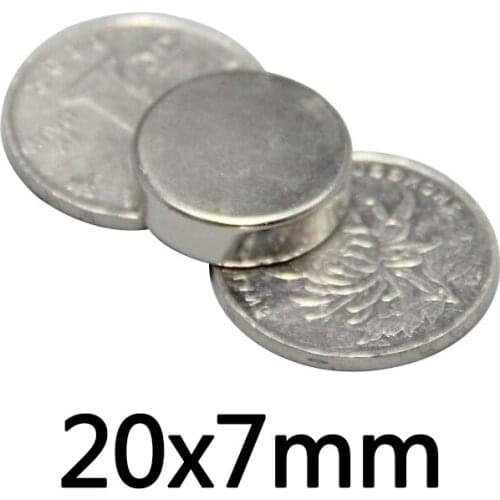 2/5/10/20/30Pcs 20x7mm N35 Neodymium Magnet 20mmx7mm Round Magnets Permanent Strong Powerful NdFeB Magnets 20*7mm