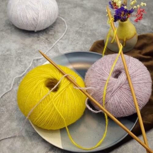 2pcs X 50g Yarn High Quality Baby Cotton Cashmere Yarn for Hand Knitting Crochet Worsted Wool Thread Eco-dyed Needlework