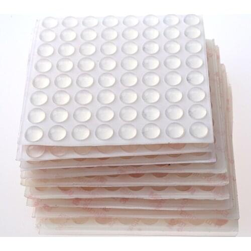 320pcs 10mm x 5mm clear anti slip silicone rubber plastic bumper damper shock absorber 3M self-adhesive silicone feet pads